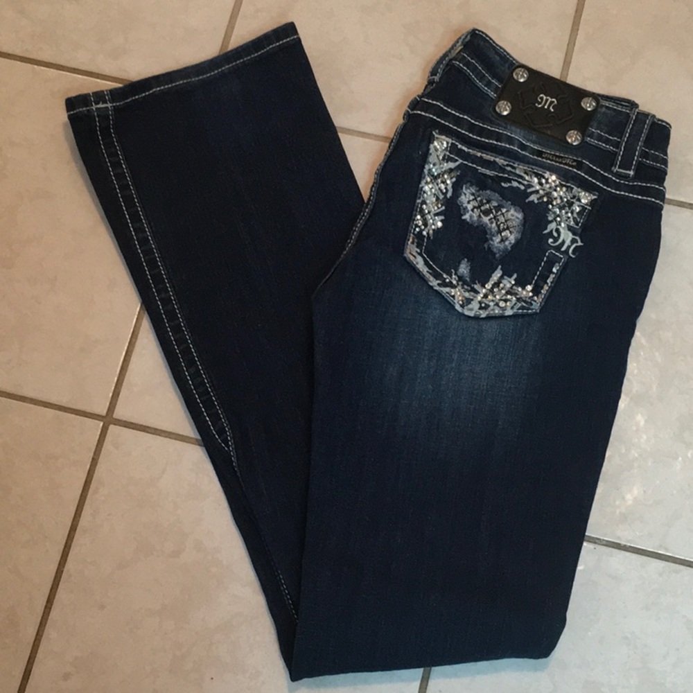 MISS ME Signature Boot BLUE JEANS 30 x 34 NEW
